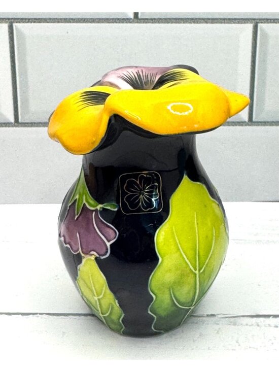 Blue Sky Corp Other - Blue Sky Corp Pansy Salt Shaker Purple Yellow Green 3" 2004